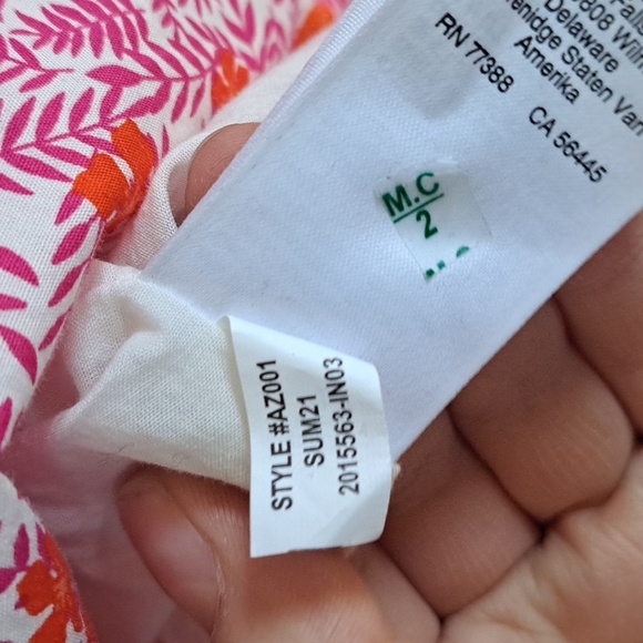 J.Crew Pink Orange Floral Ruffle Sleeve Cotton Comfy Pockets Tiered Midi Dress - Picture 6 of 15